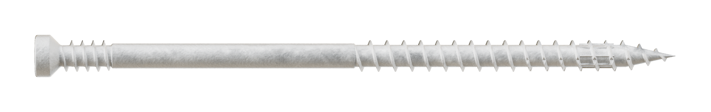 Simpson Strong-Tie FT07300R100W Finish Trim Screw — #7 x 3 in. T10, Trim-Head, Quik Guard®, White (100-Qty) (Pack of 5)