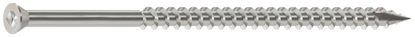 Simpson Strong-Tie S09400FB1 Trim-Head Screw, Square Drive — #9 x 4 in. #2 SQ, Type 305 (1 lb.)