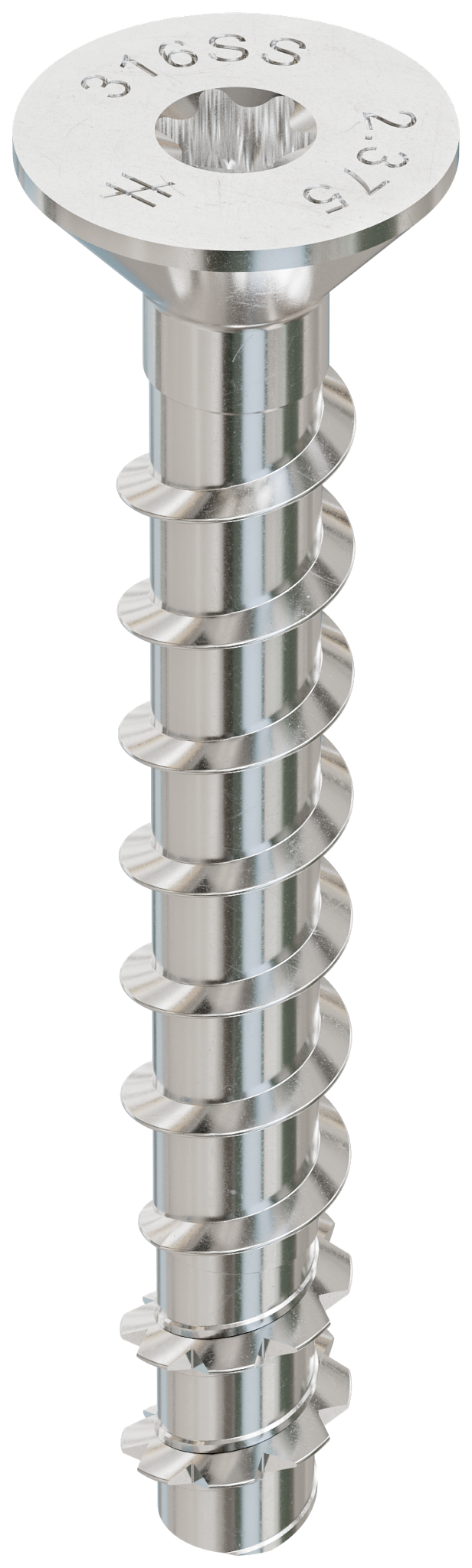 Simpson Strong-Tie THDC25238CS6SS Titen HD® 1/4 in. x 2-3/8 in. Type 316 SS Countersunk Head Heavy-Duty Screw Anchor (25-Qty)