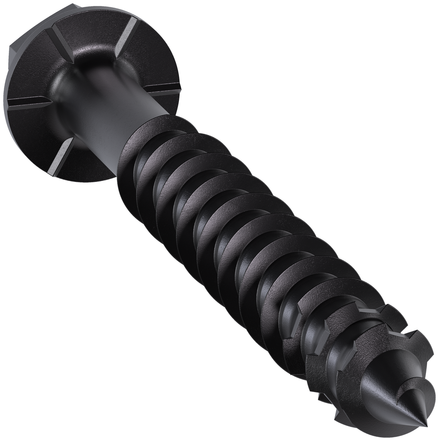 Simpson Strong-Tie TNTBL25214H Titen Turbo™ — 1/4 in. x 2-1/4 in. Hex-Head Concrete and Masonry Screw, Black (100-Qty)