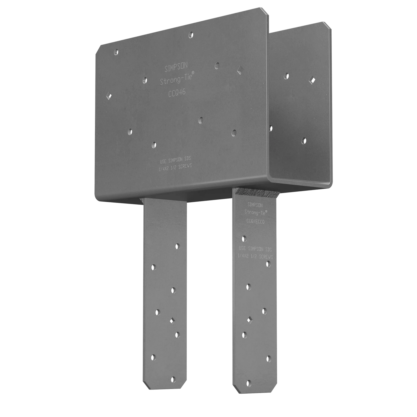 Simpson Strong-Tie CCQ46SDS2.5 CCQ™ Column Cap for 4x Beam, 6x Post with Strong-Drive® SDS Screws (Pack of 3)