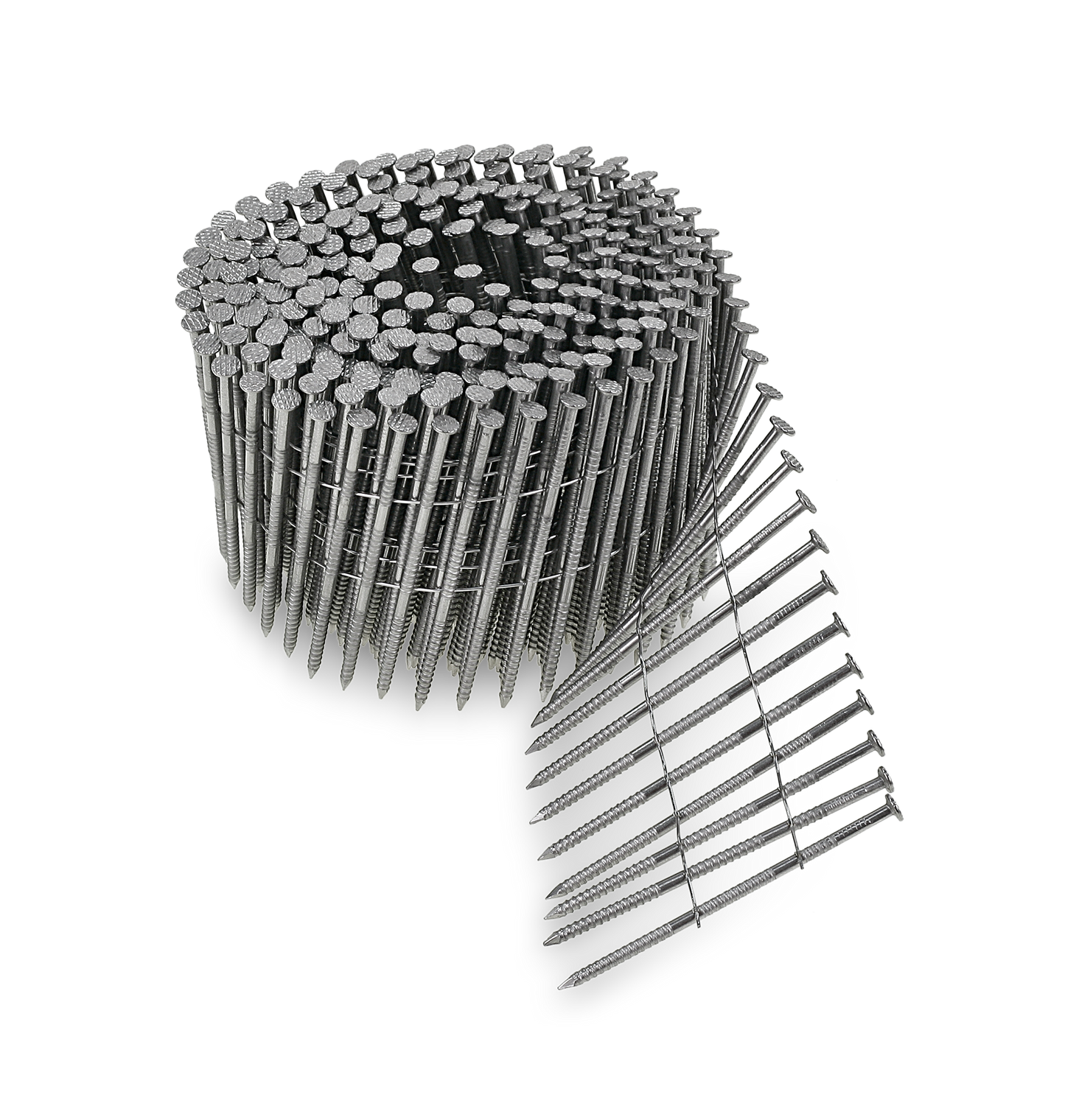 Simpson Strong-Tie S13A125SNBP 15° Wire Coil, Full Round Head, Ring-Shank Siding Nail — 1-1/4 in. Type 304 (1500-Qty)