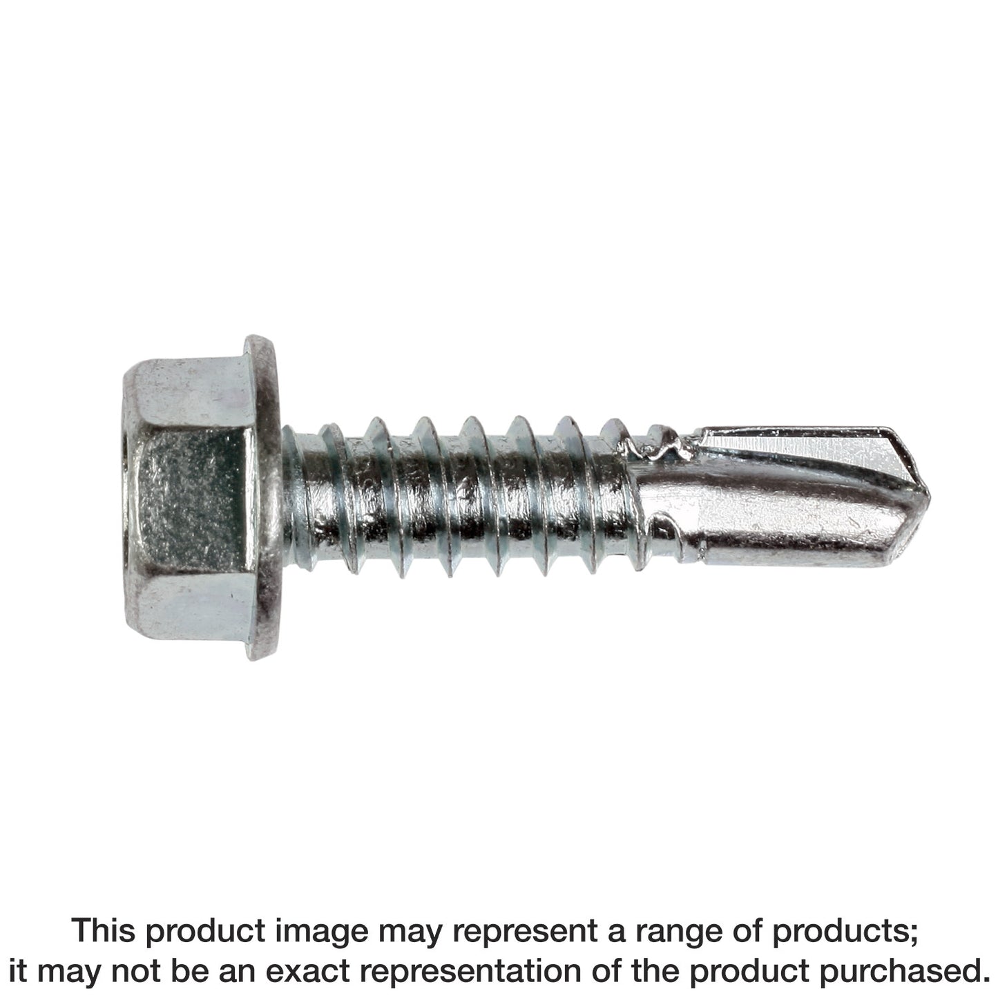 Simpson Strong-Tie E1B1414R100 Self-Drilling E Metal Screw — #14 x 1 in. 3/8-Hex, Clear Zinc (100-Qty)