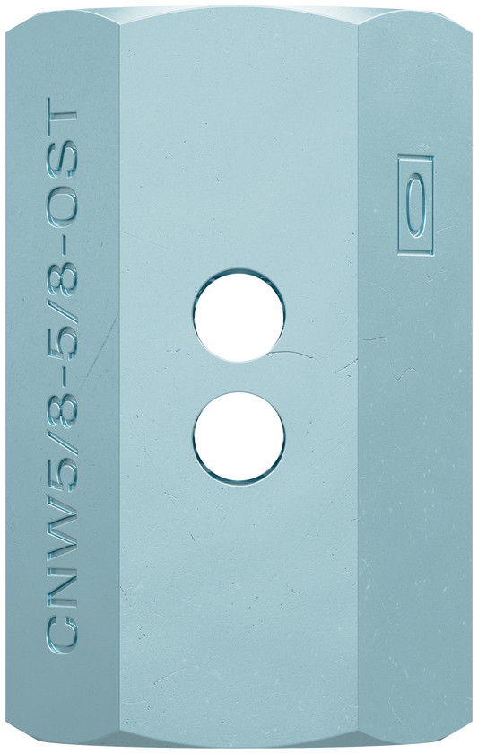Simpson Strong-Tie CNW5/8-5/8-OST CNW 5/8 in. to 5/8 in. Oversized Thread Coupler Nut with Witness® Hole