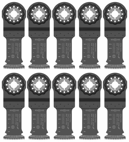 BOSCH OSL114JF-10 1-1/4 In. Starlock® Oscillating Multi Tool Bi-Metal Xtra-clean Plunge Cut Blade 10 Pk.