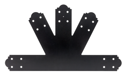 Simpson Strong-Tie APGP612 Outdoor Accents® Mission Collection® 6:12 Pitch ZMAX®, Black Powder-Coated Gable Plate (Pack of 2)