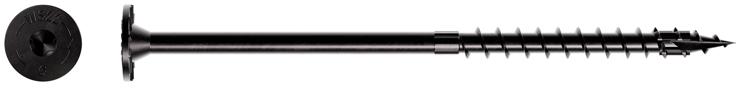 Simpson Strong-Tie SDWS22600DBB-R50 Strong-Drive® SDWS™ TIMBER Screw (Exterior Grade) — 0.220 in. x 6 in. T40, Black (50-Qty) (Pack of 360)