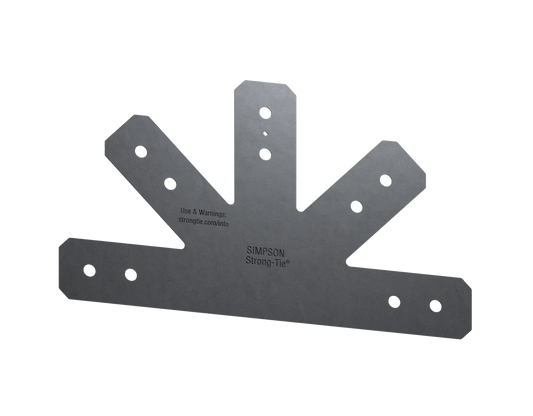 Simpson Strong-Tie APVGP1212-4 Outdoor Accents® Avant Collection™ 12:12 Pitch, Black Powder-Coated Gable Plate for 4x