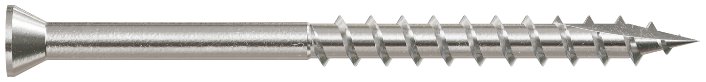 Simpson Strong-Tie T07225FB1 Trim-Head Screw, Square Drive — #7 x 2-1/4 in. #1 SQ, Type 316 (1 lb.) (Pack of 10)