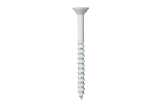 Simpson Strong-Tie TNTW25314TFC75 Titen Turbo™ — 1/4 in. x 3-1/4 in. 6-Lobe Flat-Head Concrete and Masonry Screw, White (75-Qty)