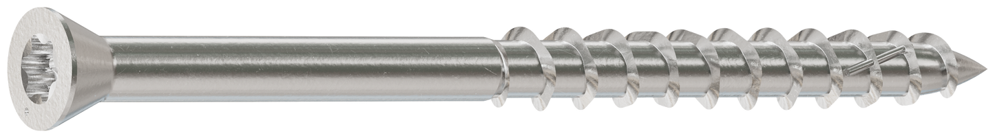 Simpson Strong-Tie T07225WP1 Deck-Drive™ DWP WOOD SS Screw — #7 x 2-1/4 in. T-15, Trim Head, Type 316 (1 lb.) (Pack of 800)