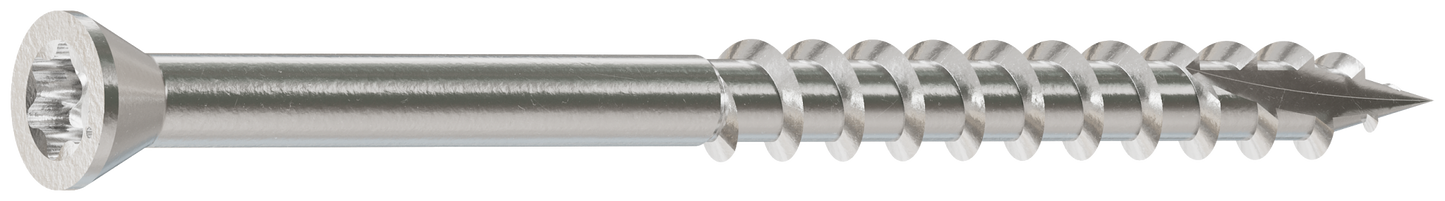 Simpson Strong-Tie T07225FTB Trim-Head Screw, 6-Lobe Drive — #7 x 2-1/4 in. T-15 Type 316 (3000-Qty)