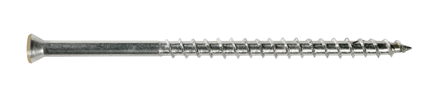 Simpson Strong-Tie T07225FT70BR05 Trim-Head Screw, 6-Lobe Drive — #7 x 2-1/4 in. T-15 Type 316, Brown 05 (70-Qty)