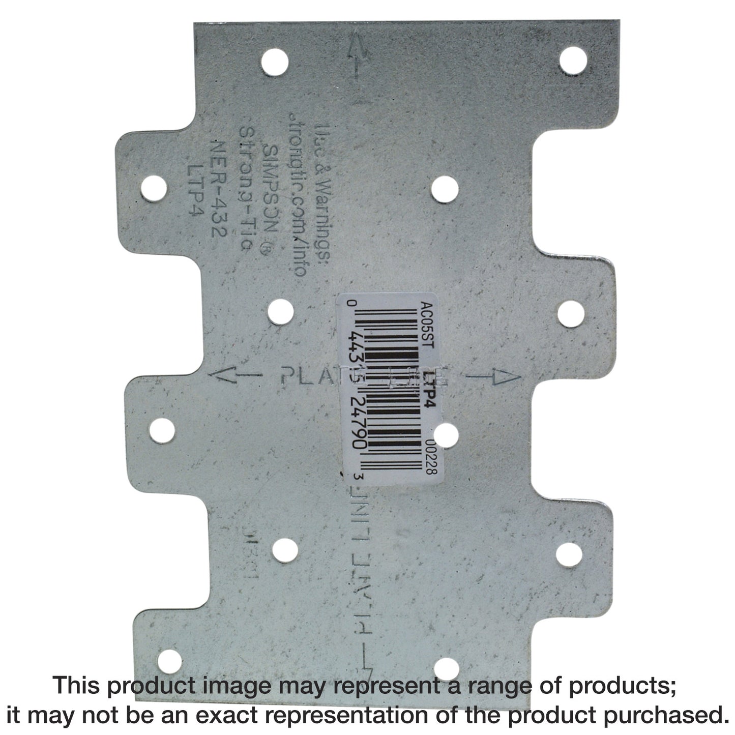 Simpson Strong-Tie LTP4 LTP 3 in. x 4-1/4 in. Galvanized Lateral Tie Plate (Pack of 200)