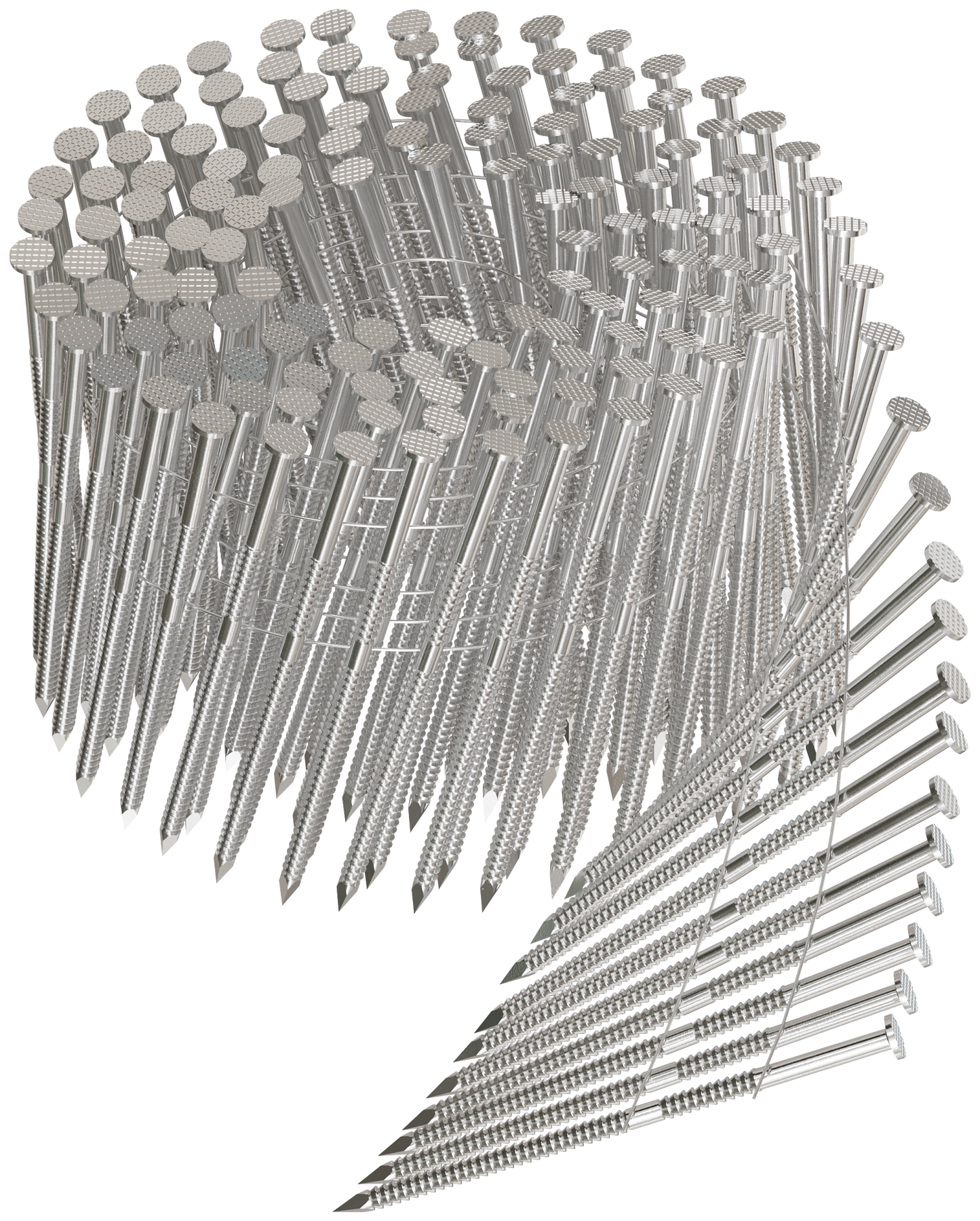 Simpson Strong-Tie T11A325PNJ 15° Wire Coil, Full Round Head, Ring-Shank Decking/Framing Nail — 3-1/4 in. x 0.12 in. Type 316 (1800-Qty)