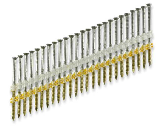 Simpson Strong-Tie S11A237KJR 20–22° Plastic Strip, Casing Head, Ring-Shank Nail — 2-3/8 in. x 11 ga. Redwood (1000-Qty) (Pack of 4)