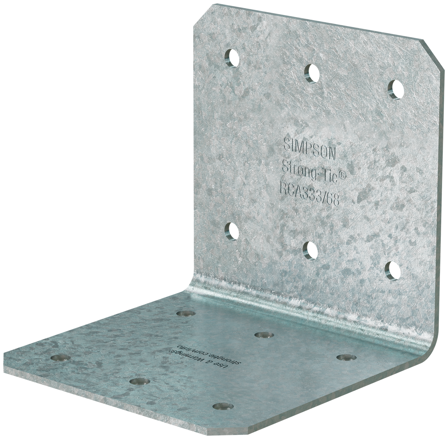 Simpson Strong-Tie RCA333/68-R85 RCA 3 in. x 3 in. x 3 in. 14-Gauge Galvanized Rigid Connector Angle (85-Qty)