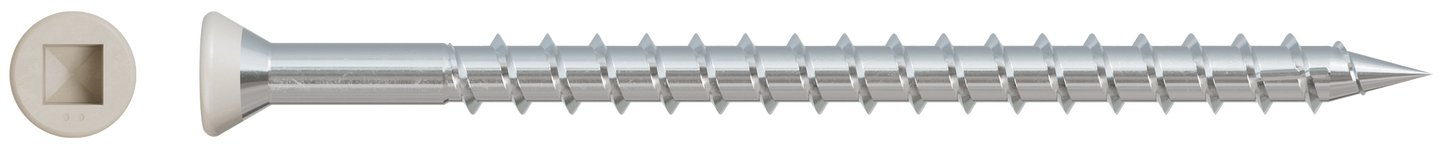 Simpson Strong-Tie DTH212S305TN02 Trim-Head Screw — Sharp Point (Collated) — #7 x 3-1/2 in. #2 Square Type 305 Tan 02 (1000-Qty) (Pack of 100)