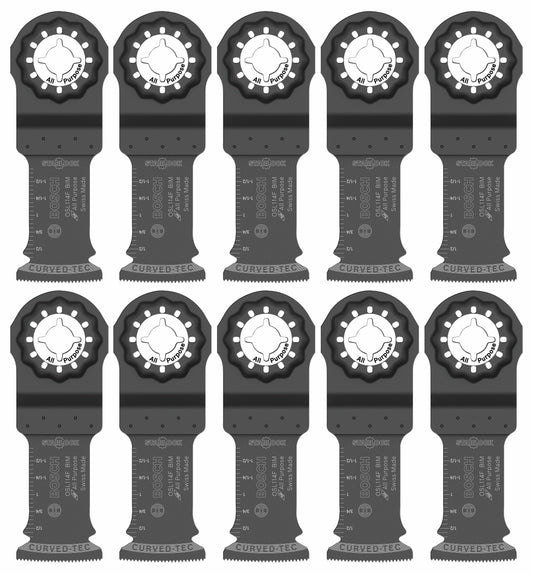 BOSCH OSL114F-10 1-1/4 In. Starlock® Oscillating Multi Tool Bi-Metal Plunge Cut Blade 10 pk.
