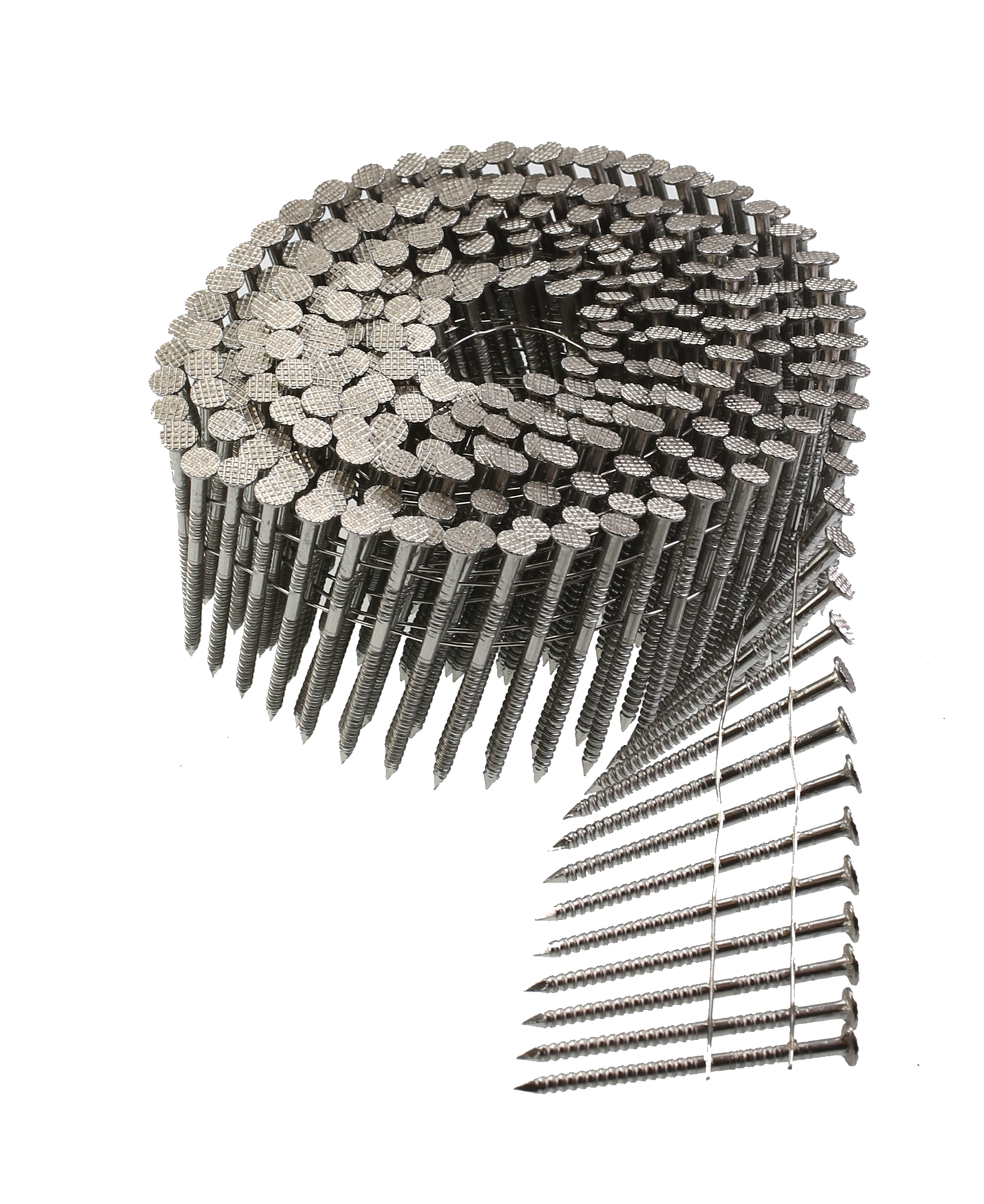 Simpson Strong-Tie S13A175SNBP 15° Wire Coil, Full Round Head, Ring-Shank Siding Nail — 1-3/4 in. Type 304 (1200-Qty)