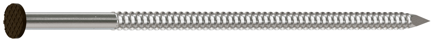 Simpson Strong-Tie S16SNDB1 Painted Siding Nail — 3-1/2 in. x .120 in. Type 304 Stainless Steel, Dark Brown (1 lb.) (Pack of 800)