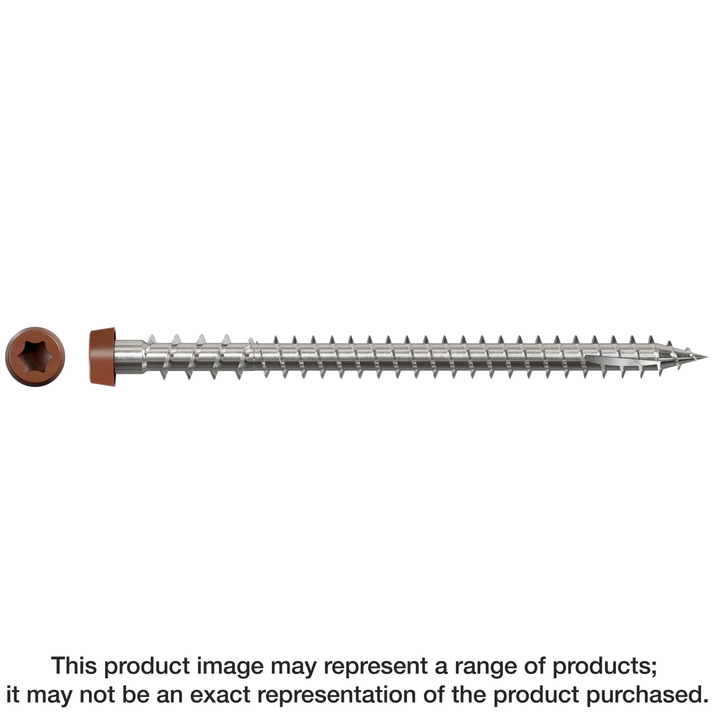 Simpson Strong-Tie DCU234S316TN01 Deck-Drive™ DCU COMPOSITE Screw (Collated) — #10 x 2-3/4 in. Type 316, Tan 01 (1000-Qty) (Pack of 100)