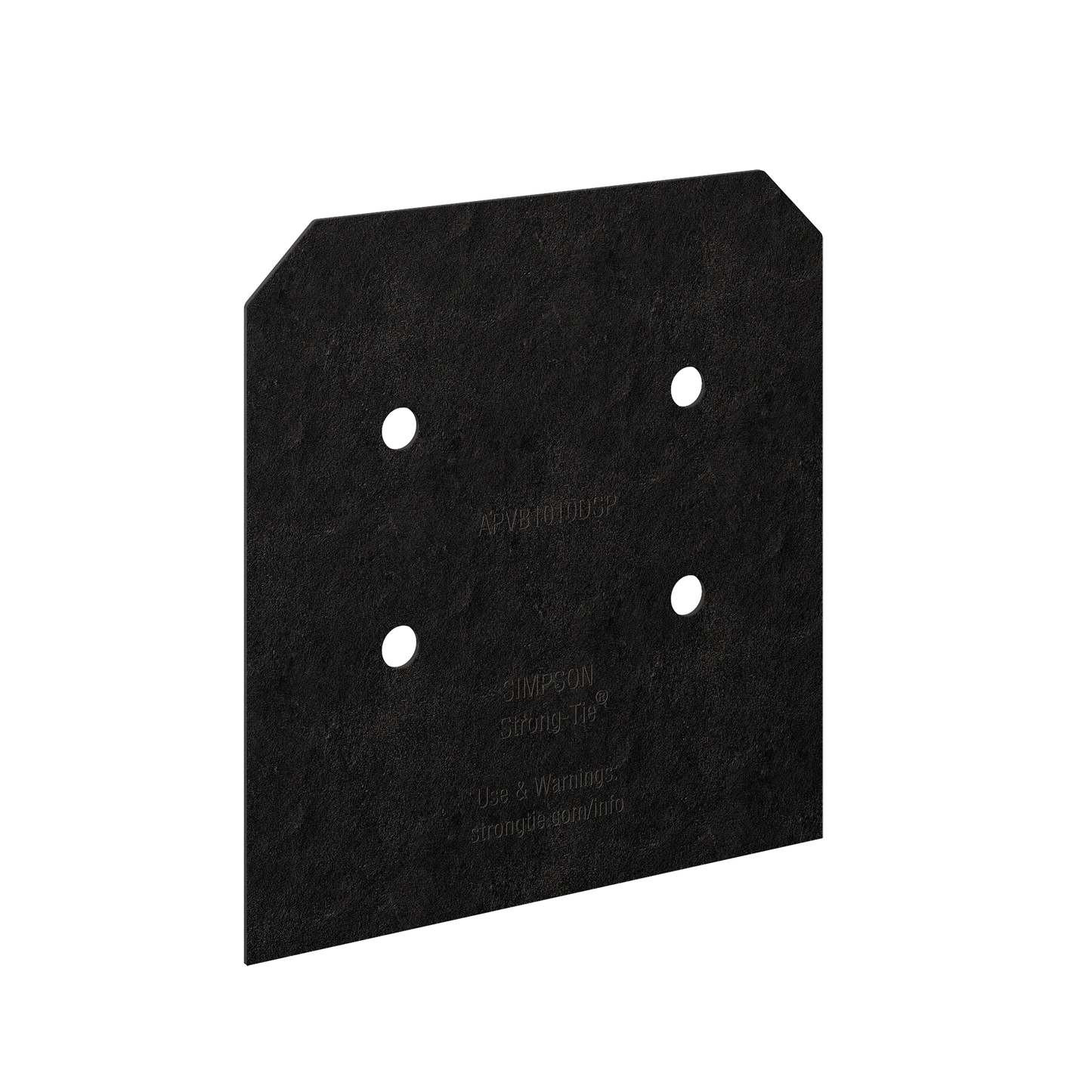 Simpson Strong-Tie APVB1010DSP Outdoor Accents® Avant Collection™ ZMAX®, Black Post Base Side Plate for 10x (Qty-2)