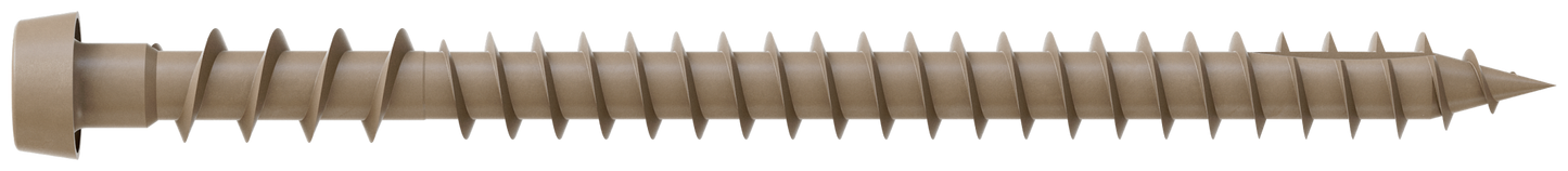 Simpson Strong-Tie DCU234STN Deck-Drive™ DCU COMPOSITE Screw (Collated) — #10 x 2-3/4 in. Quik Guard® Tan (1000-Qty)
