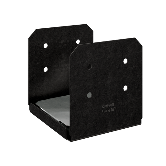 Simpson Strong-Tie APVB1010R Outdoor Accents® Avant Collection™ ZMAX®, Black Powder-Coated Post Base for 10x10 Rough (Pack of 2)