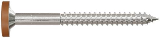 Simpson Strong-Tie T08175FS75RD Fascia Board Screw — #8 x 1-3/4 in. T-20 6-Lobe Pancake Head Type 316, Red (75-Qty) (Pack of 500)