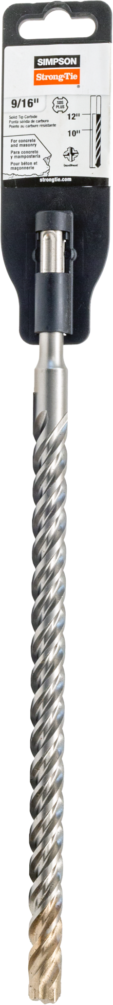 Simpson Strong-Tie MDPL05612S 9/16 in. x 12 in. SDS-plus® Shank Solid-Tip Carbide Drill Bit