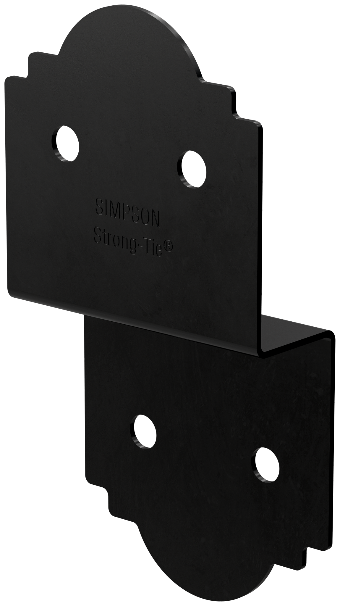 Simpson Strong-Tie APDJT1.75-6 Outdoor Accents® Mission Collection® 5 in. ZMAX®, Black Powder-Coated Deck Joist Tie for 1-3/4 in. Wood (Pack of 12)
