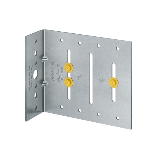 Simpson Strong-Tie SCS62-5/97-KT25 SCS 2 in. x 6 in. x 5 in. 12-Gauge Seismic Bypass Framing Slide Clip w/ Screws (25-Qty)