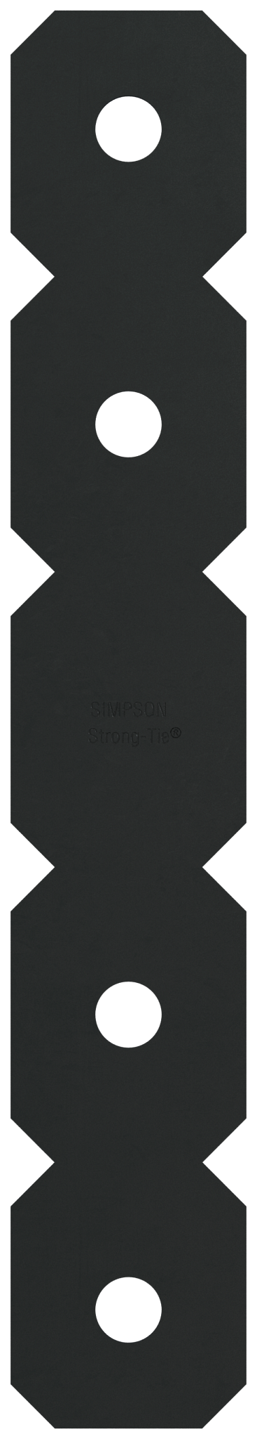 Simpson Strong-Tie OS OS 2 in. x 12 in. Black Powder-Coated Ornamental Strap (Pack of 5)