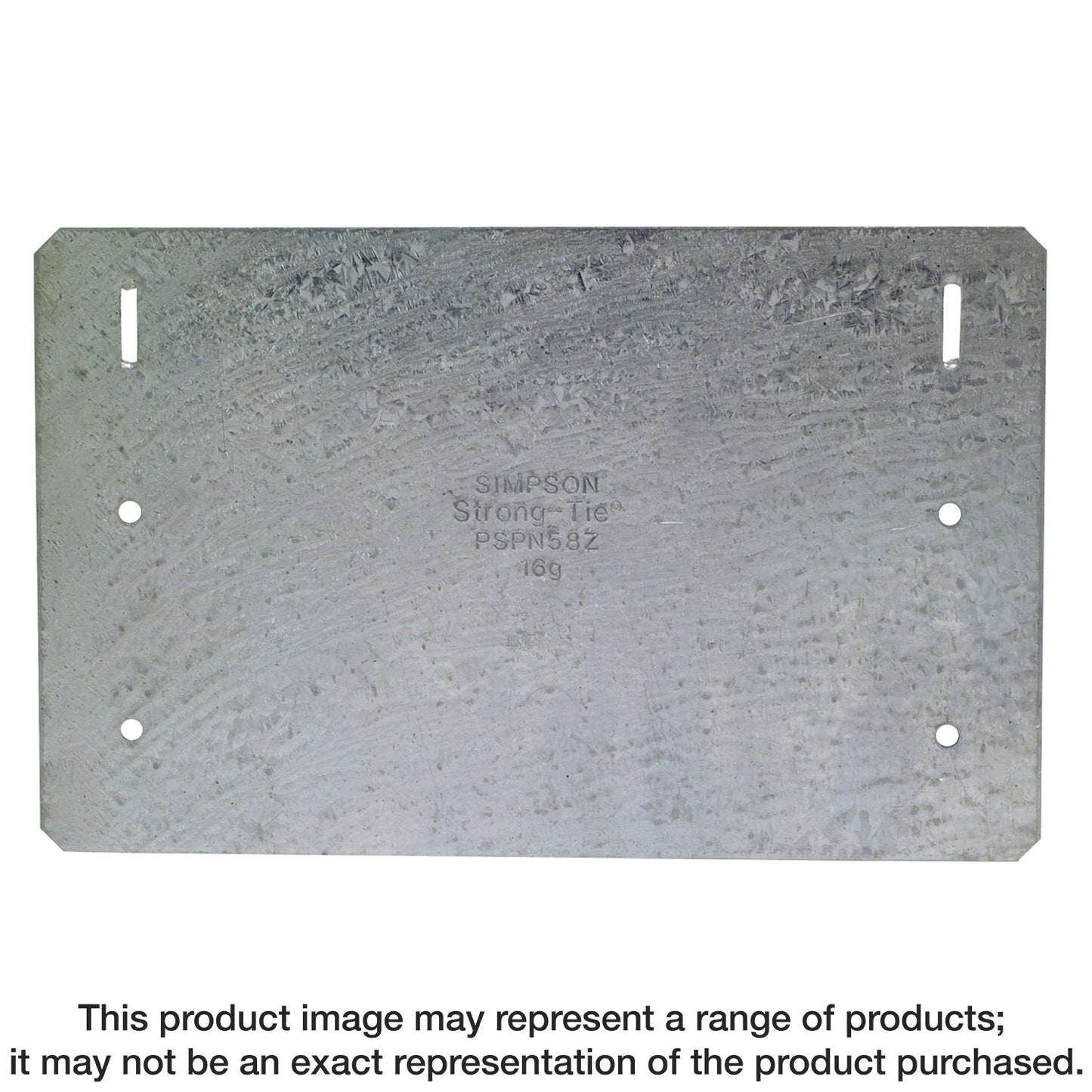 Simpson Strong-Tie PSPN58Z PSPNZ 5 in. x 8 in. ZMAX® Galvanized Protecting Shield Plate Nail Stopper (Pack of 25)