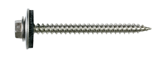 Simpson Strong-Tie T09200HWAM Metal-Panel Screw with EPDM Washer — #9 x 2 in. Hex Head, Type 316 (1000-Qty) (Pack of 150)