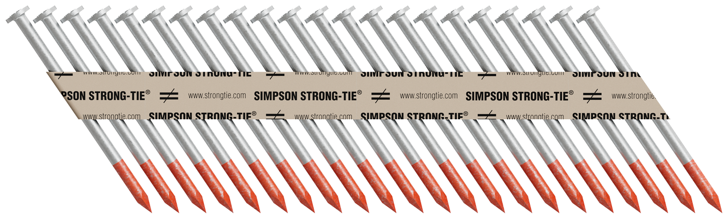 Simpson Strong-Tie 8DHDGPT2500 Strong-Drive® 33° SCN SMOOTH-SHANK CONNECTOR Nail — 2-1/2 in. x .131 in. HDG (2500-Qty) (Pack of 64)