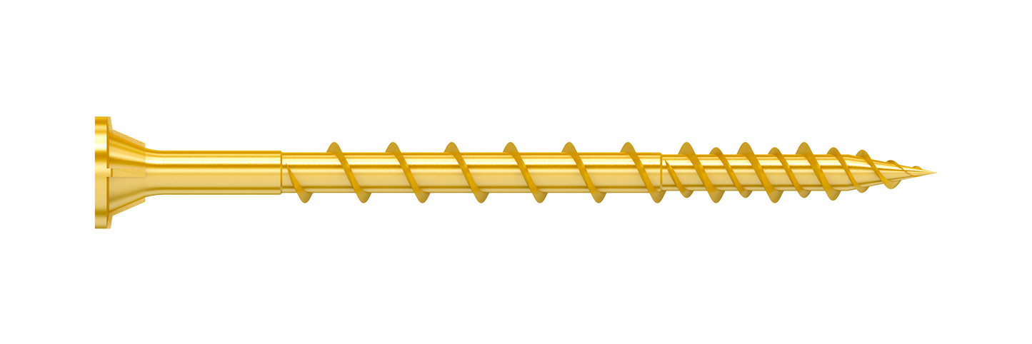 Simpson Strong-Tie WSV212S Strong-Drive® WSV SUBFLOOR Screw (Collated) — #9 x 2-1/2 in. T25, Yellow Zinc (1500-Qty) (Pack of 100)