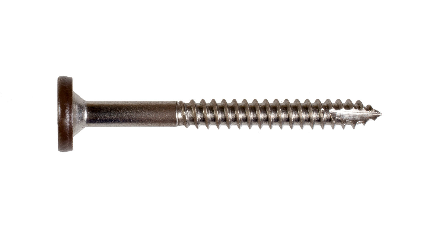 Simpson Strong-Tie T08175FS75RD Fascia Board Screw — #8 x 1-3/4 in. T-20 6-Lobe Pancake Head Type 316, Red (75-Qty)