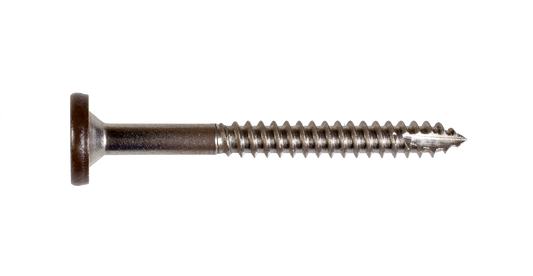 Simpson Strong-Tie T08175FS75TN01 Fascia Board Screw — #8 x 1-3/4 in. T-20 6-Lobe Pancake Head Type 316, Tan 01 (75-Qty)