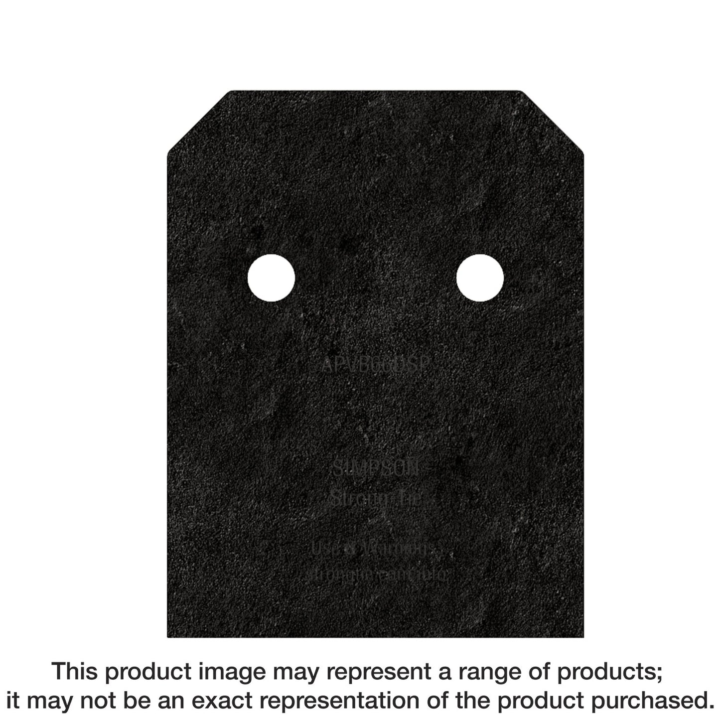 Simpson Strong-Tie APVB66DSP Outdoor Accents® Avant Collection™ ZMAX®, Black Post Base Side Plate for 6x (Qty-2)
