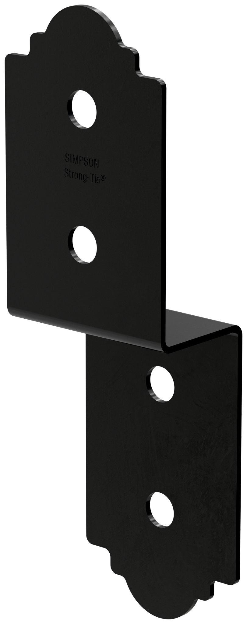 Simpson Strong-Tie APDJT1.75-4 Outdoor Accents® Mission Collection® 3 in. ZMAX®, Black Powder-Coated Deck Joist Tie for 1-3/4 in. Wood (Pack of 24)
