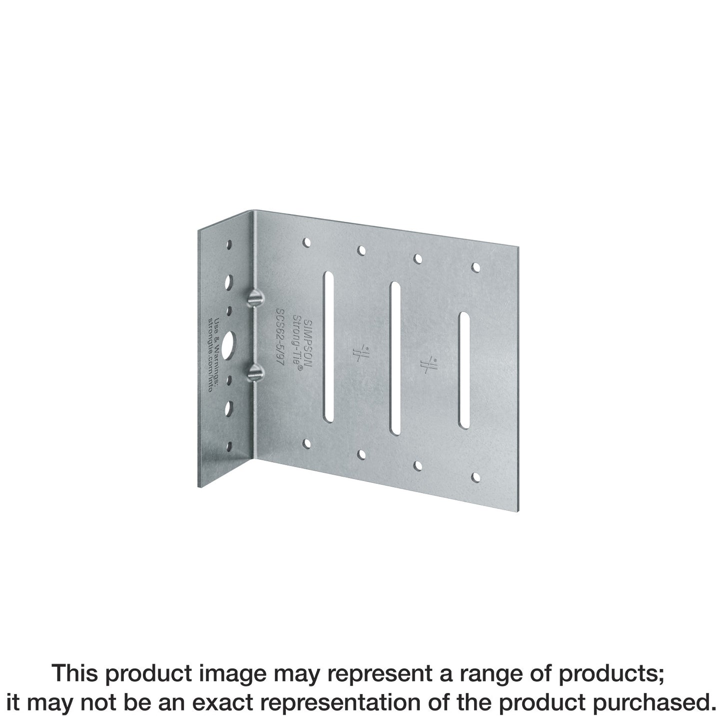 Simpson Strong-Tie SCS82-5/118-KT25 SCS 2 in. x 8 in. x 5 in. 10-Gauge Seismic Bypass Framing Slide Clip w/ Screws (25-Qty)