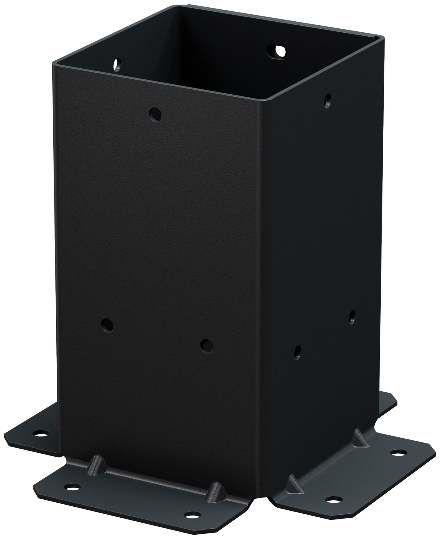 Simpson Strong-Tie SAGE-B44-KT2 Outdoor Accents® Sage System™ Black Powder-Coated Post Base for 4x4 with Screws (2-Qty)