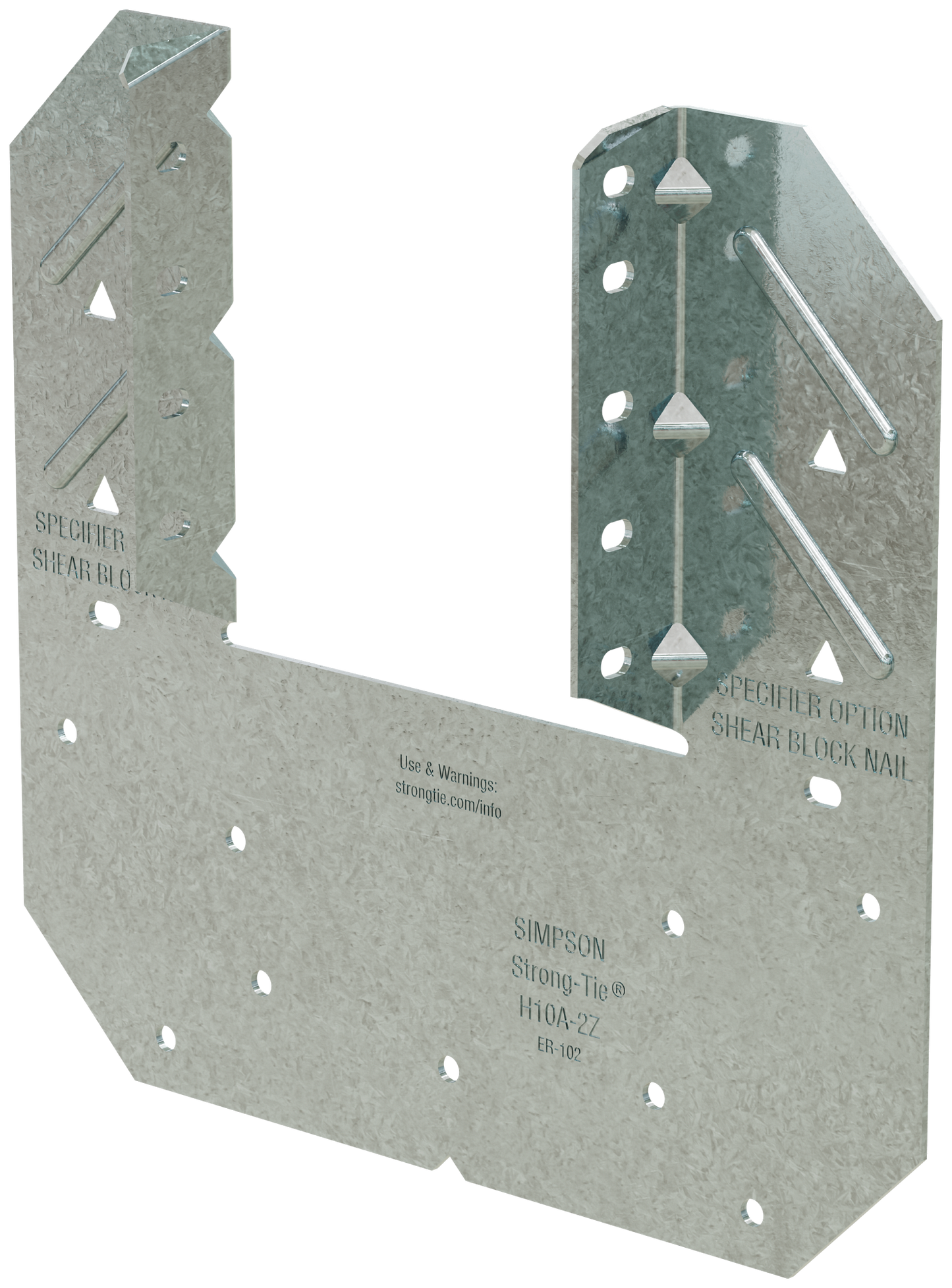 Simpson Strong-Tie H10A-2Z H10A-2 18-Gauge ZMAX® Galvanized Hurricane Tie