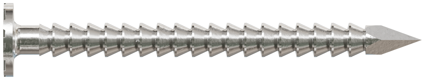 Simpson Strong-Tie S2ACN1 Common Nail, Annular Ring Shank — 1-in. x .072-in. Type 304 Stainless Steel (1 lb.) (Pack of 800)