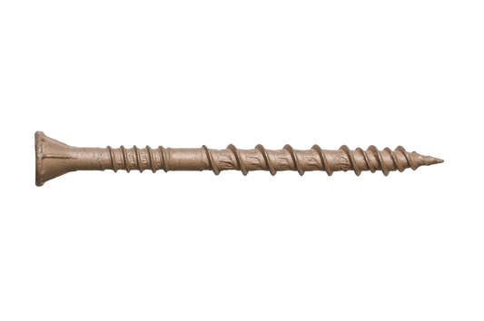 Simpson Strong-Tie DSVT114R5LB Deck-Drive™ DSV WOOD Screw — #8 x 1-1/4 in. T-25, Flat Head, Quik Guard®, Tan (5 lb.) (Pack of 6)