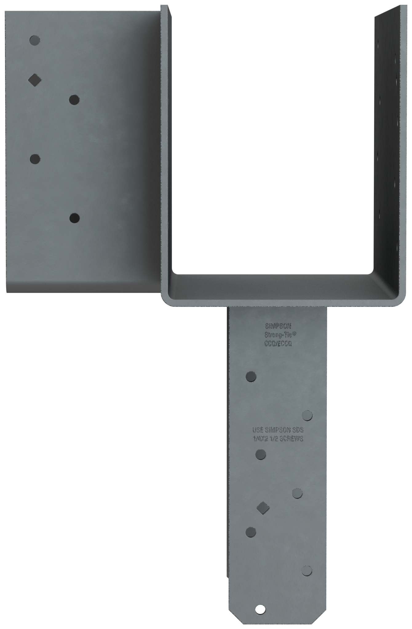 Simpson Strong-Tie ECCLLQ666SDS ECCLLQ L-Shape End Column Cap for 6x Beams, 6x Post w/ SDS Screws, Skewed Left (Pack of 2)
