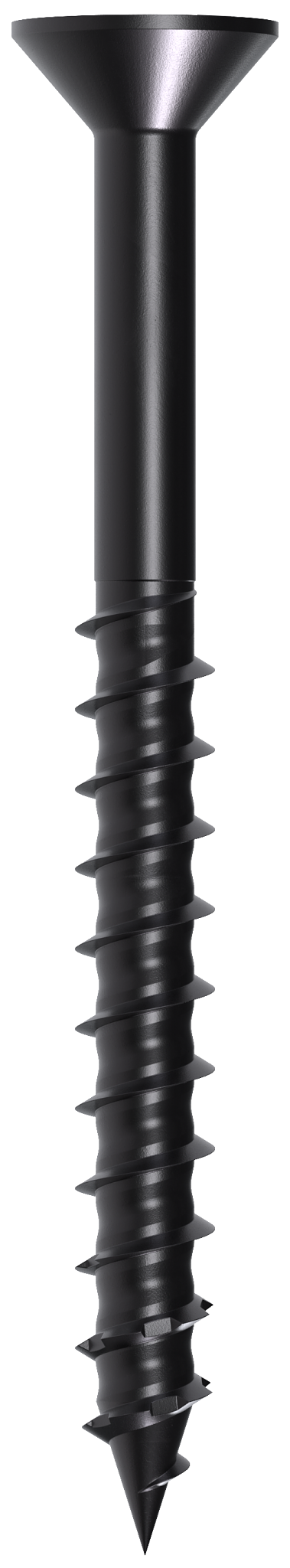 Simpson Strong-Tie TNTBL25234TF Titen Turbo™ — 1/4 in. x 2-3/4 in. 6-Lobe Flat-Head Concrete and Masonry Screw, Black (100-Qty) (Pack of 5)