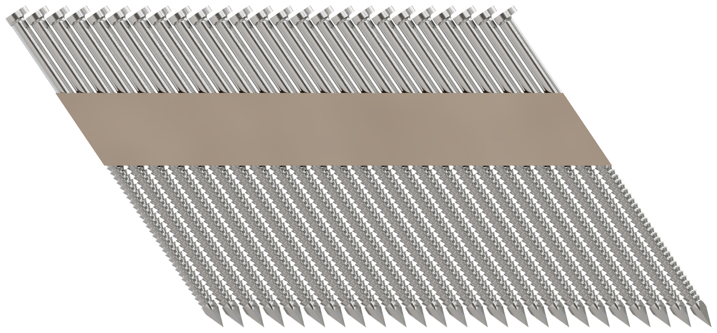 Simpson Strong-Tie S325T31250 31°–34° Paper Tape, Clipped Head, Ring-Shank Nail — 3-1/4 in. Type 304 (250-Qty)